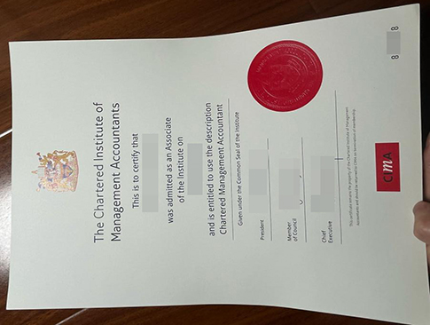 Chartered Institute of Management Accountants Certificate replacement