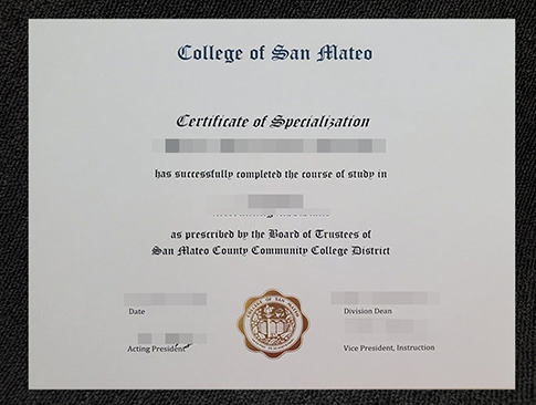College Of San Mateo degree replacement