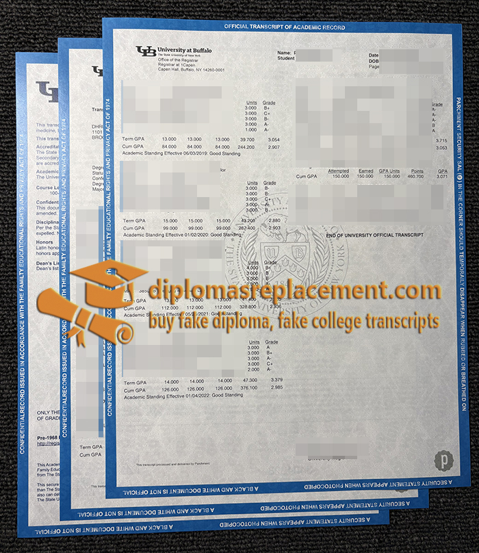 University at Buffalo, SUNY transcript