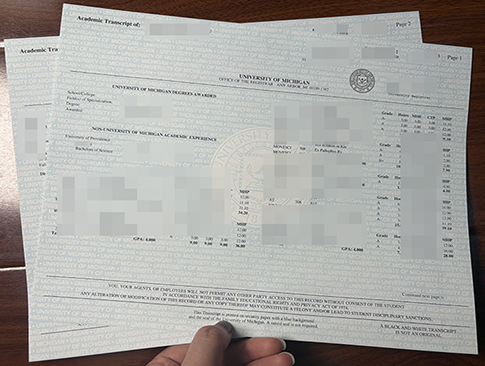 University of Michigan transcript-1